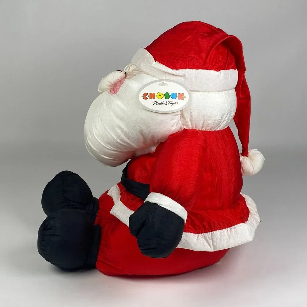 Vintage Chosun Santa Claus Nylon Plush Stuffed Toy Christmas Holiday Decor